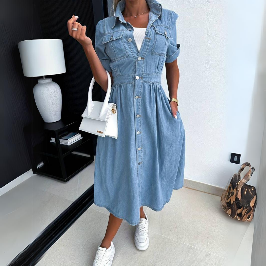 Alissa - Trendy Women's Denim Dress