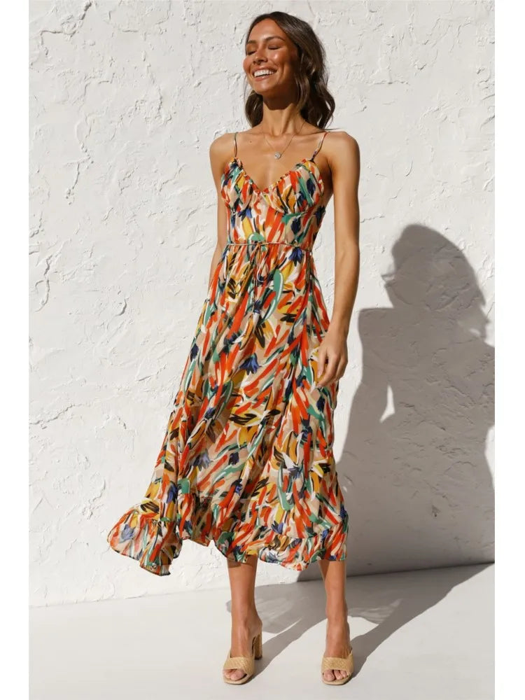 Lieke - Colorful Midi Dress