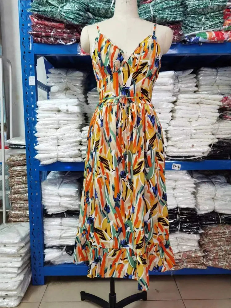 Lieke - Colorful Midi Dress