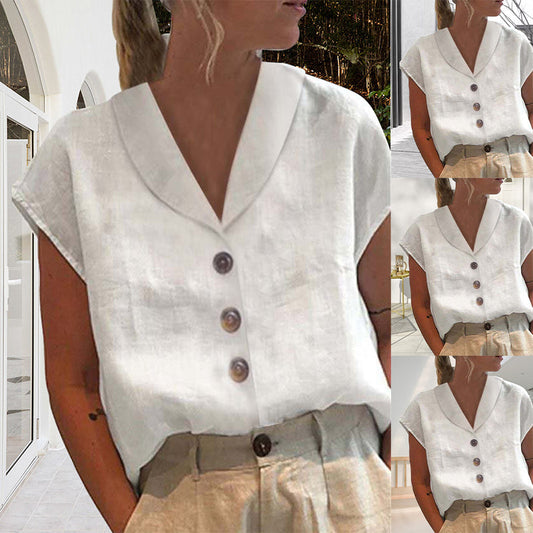 Lily - Top with collar and buttons