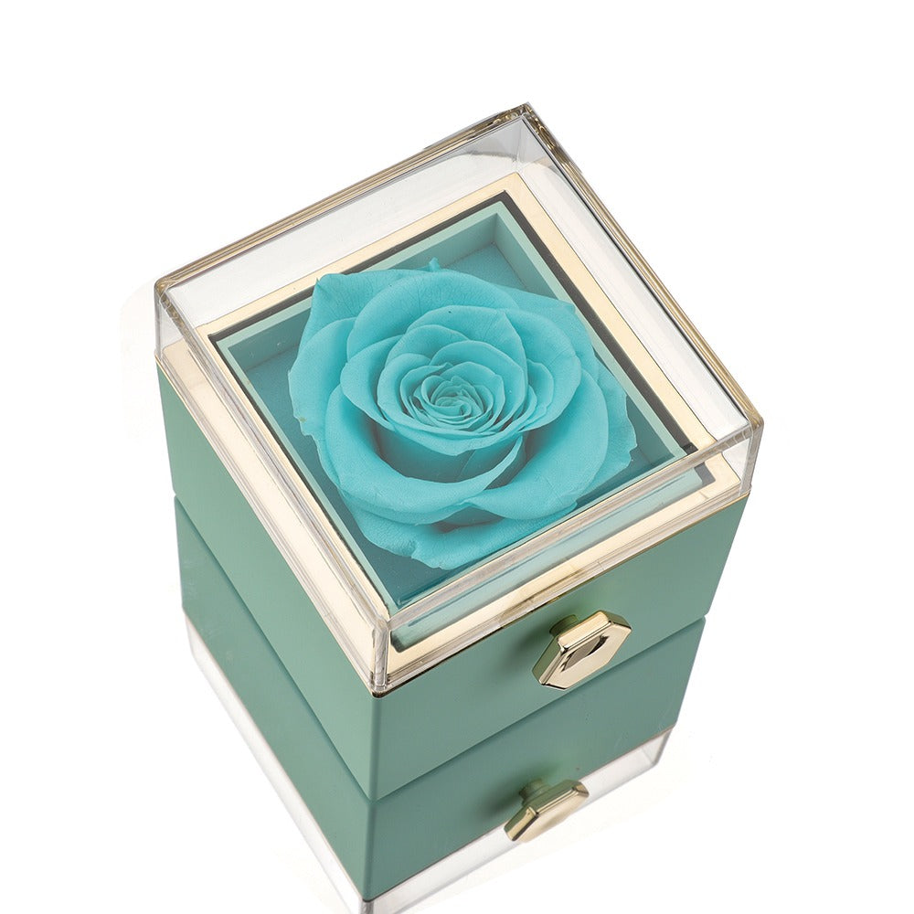 Eternal Rose Box - W/ Engraved Necklace & Real Rose