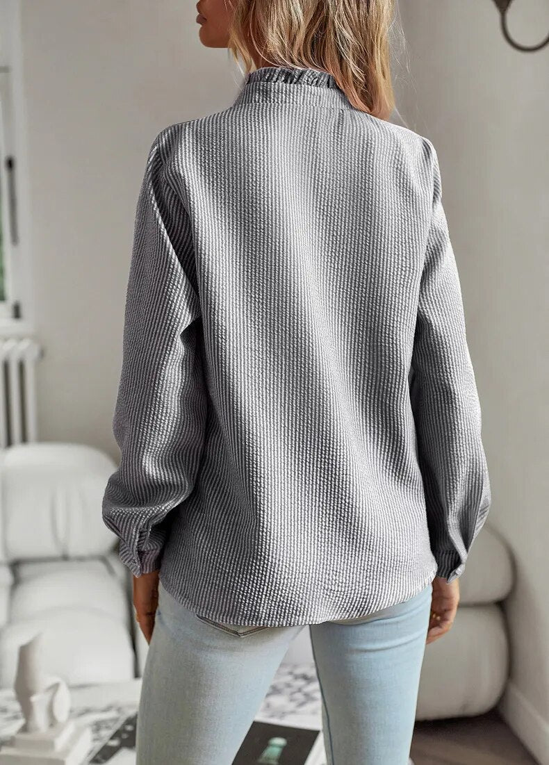 Lisbeth™ | Elegant Long-Sleeve Blouse