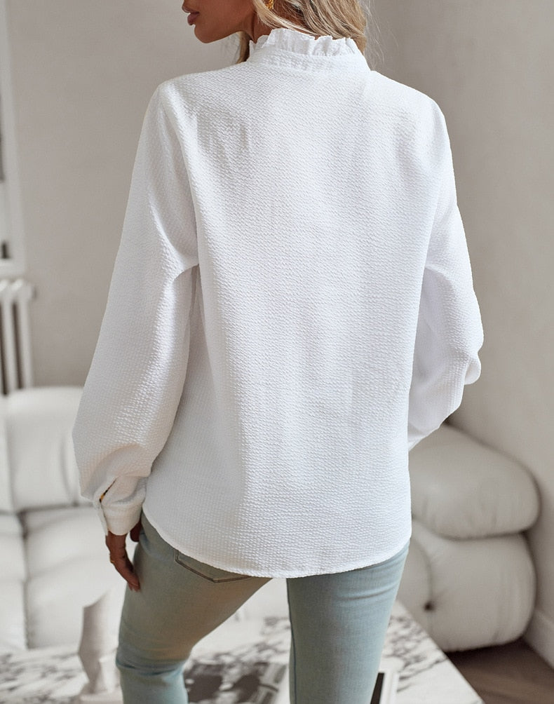 Lisbeth™ | Elegant Long-Sleeve Blouse