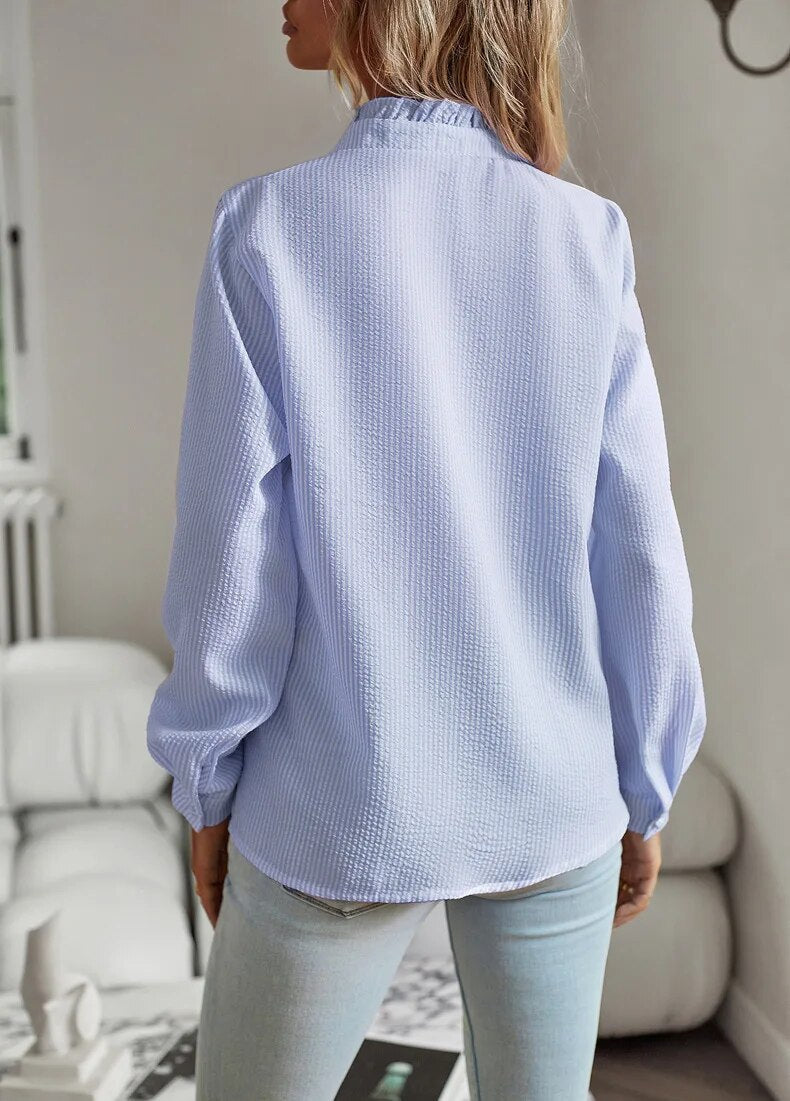 Lisbeth™ | Elegant Long-Sleeve Blouse