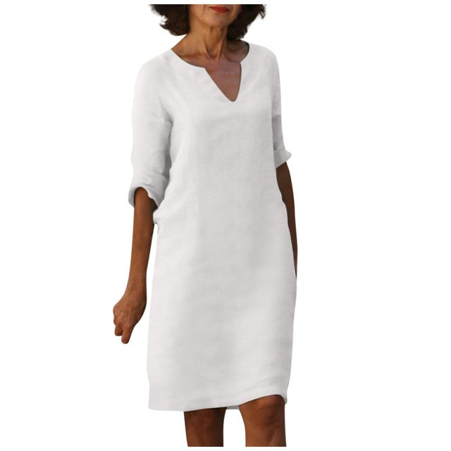 Wendy™ | Summer V-neck Three-Quarter Sleeve Dress