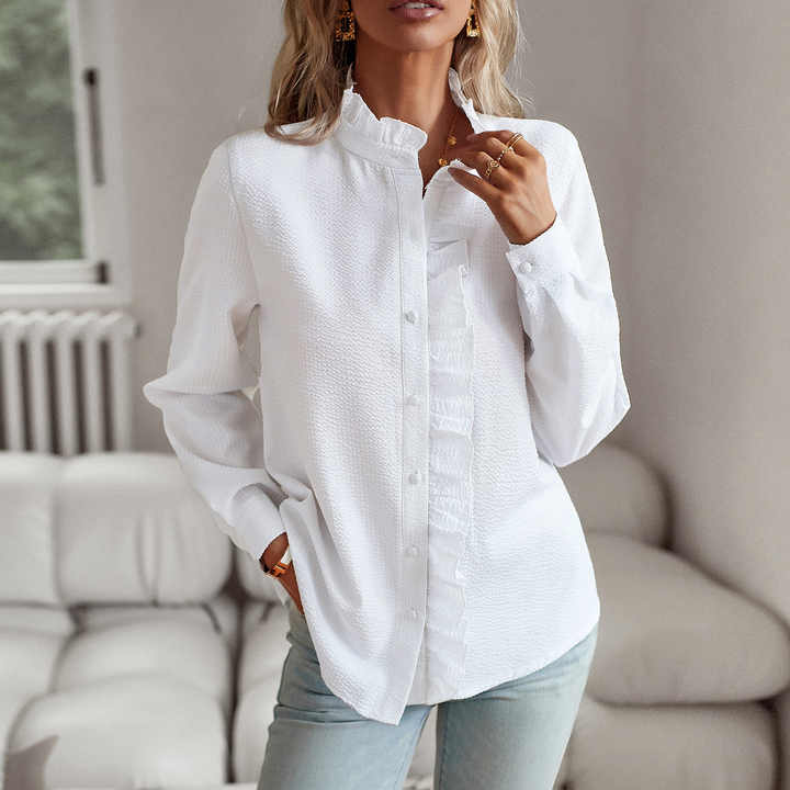 Lisbeth™ | Elegant Long-Sleeve Blouse